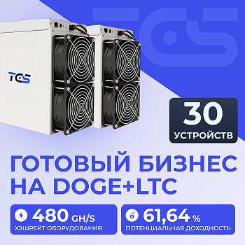 Майнинг-ферма на DOGE+LTC 30 устройств